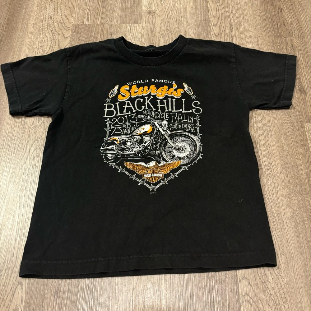Harley Davidson Sturgis 2013 Black Hills Rally T-Shirt Youth Large South‎ Dakota